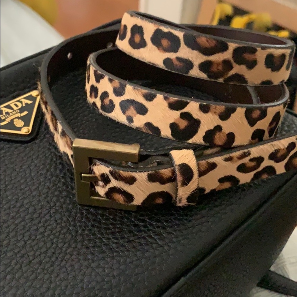 J. Crew Leopard Belt